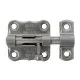 Amig - Opbouwgrendel - 60 x 48 mm - Geschikt voor houten binnendeuren - Sluiting voor badkamer, slaapkamer of kantoor - Veiligheidsgrendel - Mat 18/8 roestvrij staal