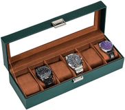 ProCase Horlogebox met 6 compartimenten, Groen