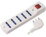 VIGOR - Stekkerdoos 5-voudig met tweefasige schakelaar SP.90° 16A - 20439