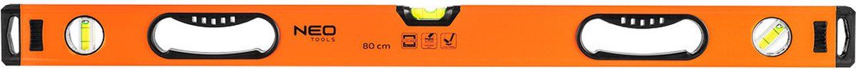 Neo Tools Waterpas 80 cm Aluminium met 2 Handvatten