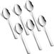 Unyqoos® Set de 6 cuillères en acier inoxydable poli brillant pour café et dessert