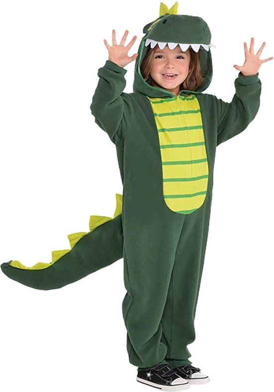 Amscan Dinosaurus Onesie Kinderen - Groen - Maat 7-8 Jaar
