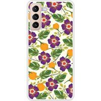 Samsung Bedrukt siliconen hoesje compatibel met Galaxy S21 Plus Fleurs Violettes