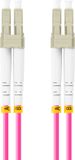 Lanberg Patchcord Om4 Lc Lc Upc Duplex Glasvezel 1 m Violet