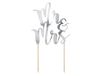 Partydeco Mr & Mrs - Taart Topper - Zilver