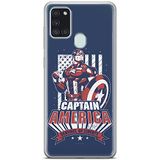 ERT GROUP mobiel telefoonhoesje voor Samsung A21s origineel en officieel erkend Marvel patroon Captain America 018 optimaal aangepast aan de vorm van de mobiele telefoon, hoesje is gemaakt van TPU