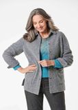 GOLDNER Veste chemise Casual laine avec col chemise gris