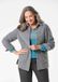 GOLDNER Veste chemise Casual laine avec col chemise gris