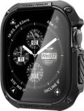 Spigen Tough Armor Hoesje Geschikt voor Apple Watch 11/10 46MM - Bumper Case met Ingebouwde Screen Protector Zwart