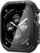 Spigen Tough Armor Hoesje Geschikt voor Apple Watch 11/10 46MM - Bumper Case met Ingebouwde Screen Protector Zwart