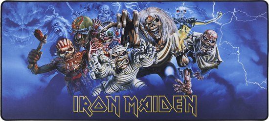 Subsonic Iron Maiden XXL Muismat - 90 x 40 cm - Blauw