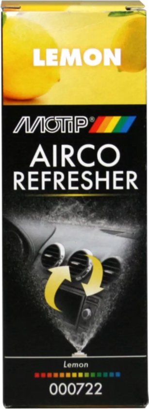 MoTip Car Care Black Airco Refresher in 150ml spuitbus - Lemon
