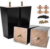 Omgoods - Set de 4 pieds de meuble de remplacement en bois pour canapé et fauteuils