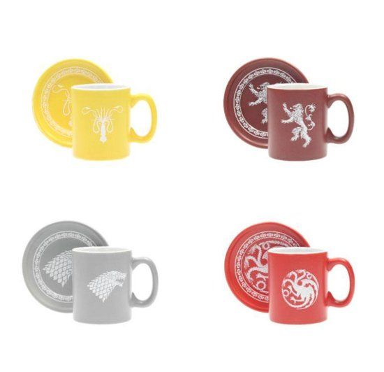 GAME OF THRONES - Pack 4 Espresso Mugs Logos Collector Edition