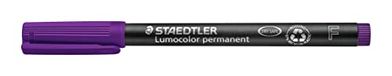 Staedtler Lumocolor 318 Permanente Marker, Fijne Punt, Paars, 10 Stuks