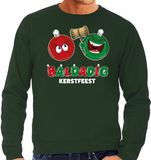 Bellatio Decorations Foute Kersttrui/sweater voor heren - Groen - XL