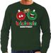 Bellatio Decorations Foute Kersttrui/sweater voor heren - Groen - XL