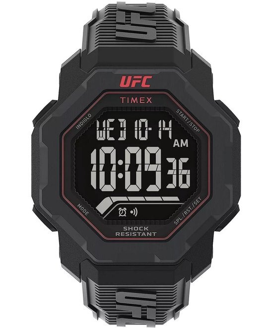 Timex UFC Knockout TW2V88100 Horloge - Kunststof - Zwart - &#216; 48 mm