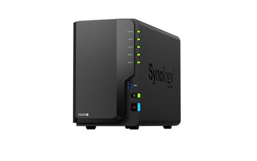Synology DiskStation DS225+ 2-bay 3,5-inch schijfloos, Intel Celeron CPU, 2 GB RAM, 1x 2,5 GbE, 1 x 1 GbE, 2x USB 3.2