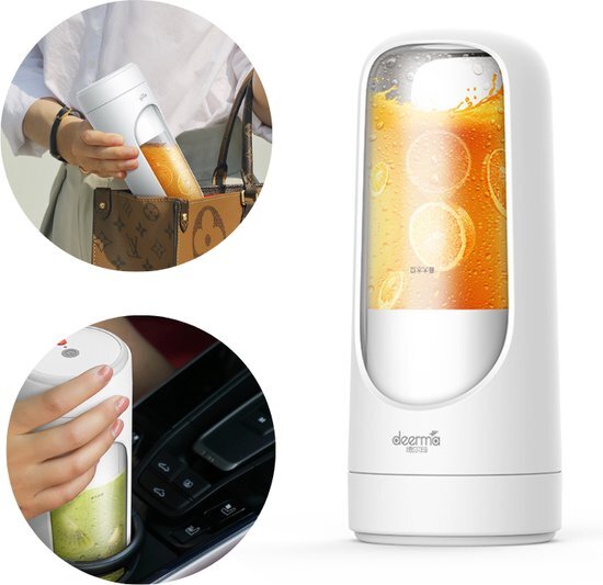 Deerma Draagbaar en Draadloze Mini Juice Blender - Elektrische Fruitblender - BPA vrij - Shake Mixer -300ML