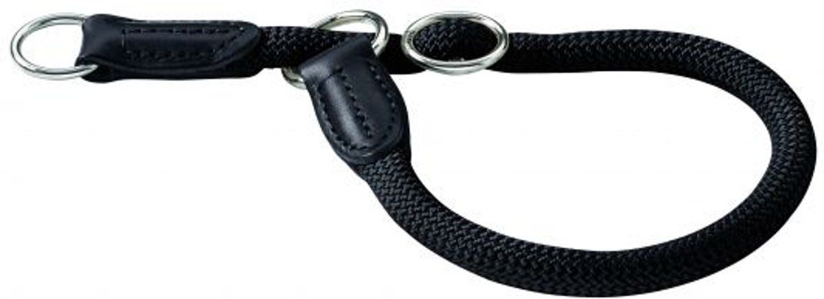 Hunter Freestyle Halsband voor Honden - Zwart - 35 cm x 8 mm