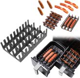 OrangeCart B.V. Gris, rectangulaire, deux pièces, porte-bacon et hot-dog en silicone pour friteuse à air