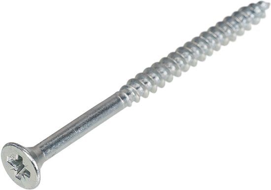 Hoenderdaal Spaanplaatschroef verzinkt platkop pz-3 6.0X130/70 deeldraad (100)