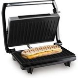 Alpina Contactgrill 700W - Tosti apparaat met Anti-Aanbaklaag - Tafelgrill voor Panini, Tosti, Hamburgers en Meer - RVS/Aluminium