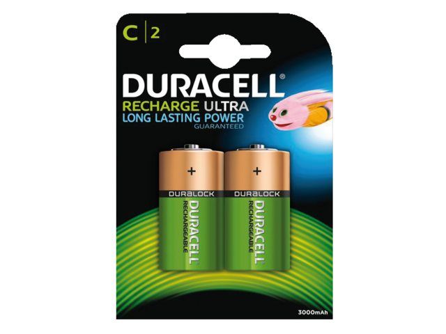 Duracell Oplaadbare Batterijen 2xC 3000mAh Plus