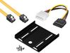 baytronic Inbouwset inbouwframe voor 2,5" harde schijven/SSD's op 3,5" adapter montageframe beugel rails incl. 50cm SATA kabel + 4pin Sata adapter