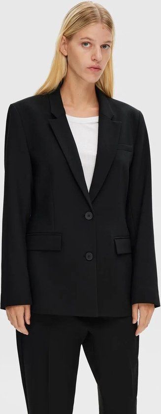 Selected Femme Rita LS Classic Blazer Black - Women - Size 38 - Black - Polyester - FW2024