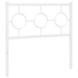VidaXL 376305 Hoofdeind & Voeteind Wit Staal 107 cm