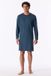 SCHIESSER Nachthemd Lang Heren deep blue Gestreept Katoen Maat 54