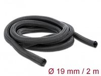 Delock Braided Sleeve self-closing 2 m x 19 mm black