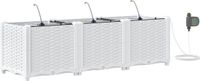vidaXL Plantenbak 3 st wit 120 x 40 x 37,5 cm pp