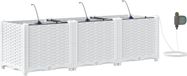 vidaXL Plantenbak 3 st wit 120 x 40 x 37,5 cm pp
