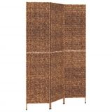 VidaXL Kamerscherm met 3 panelen 122x180 cm waterhyacint bruin