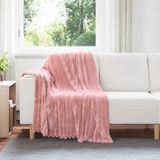 vidaXL - Dekentjes - 6 stuks - Roze - 150 x 130 cm - Fleece