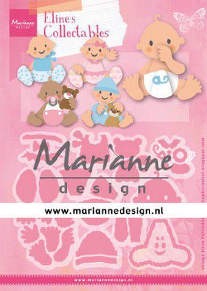 Marianne Design Collectables Eline's Babies, Metaal, Roze, Klein
