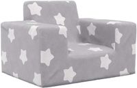 vidaXL Banc pour enfants avec étoiles peluche douce gris clair
