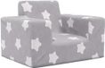 vidaXL Banc pour enfants avec étoiles peluche douce gris clair