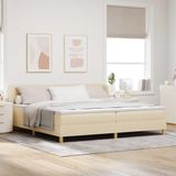 Maison Exclusive - Lit boxspring avec tête de lit, couleur crème, 200 x 200 cm, rembourré