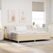 Maison Exclusive - Lit boxspring avec tête de lit, couleur crème, 200 x 200 cm, rembourré