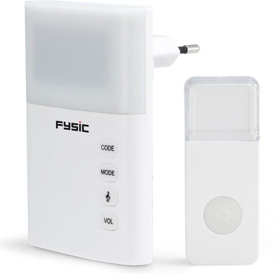 Fysic FD-110 - Draadloze Deurbel - Wit