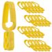 KADAX pinces à linge, 20 x pinces en plastique robuste, pinces colorées, pinces coupe-vent pour intérieur et extérieur (jaune_v1)