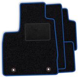 MOLTICO Volvo Set velours vloermatten geschikt voor Volvo XC70 II 2007-2016 - blauwe afwerking