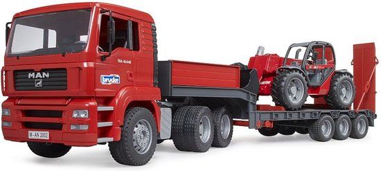 Bruder MAN TGA vrachtwagen met Manitou MLT 633 - Blauw - 1:16 schaal
