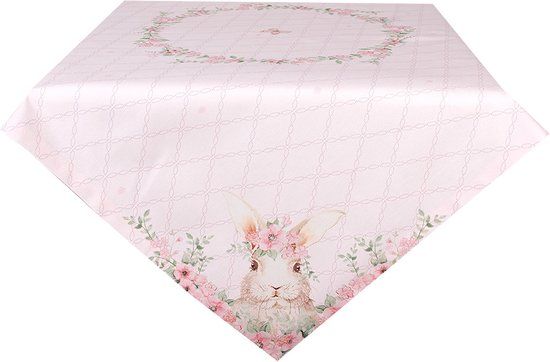 Clayre & Eef Tafelloper - 150x250 cm - Roze - Katoen