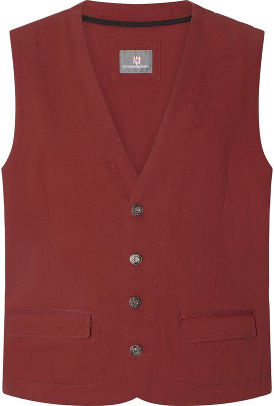 Jan Vanderstorm heren Bodywarmer - 56 - rood - Plus Size