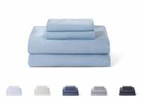 Todocama Beddengoedset, 4-delig, 5003, hoeslaken, sprei, 2 kussenslopen 50 x 80 cm, voor bed 105 x 190/200 cm, lichtblauw